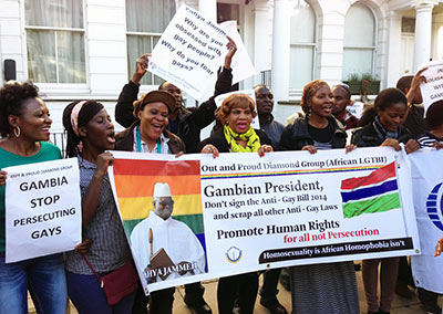 Gambia anti-gay bill Protest London