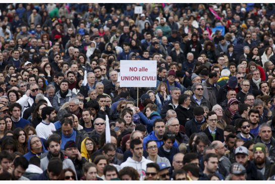 Italy anti-gay protest
