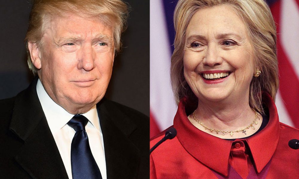 Trump and Clinton US election