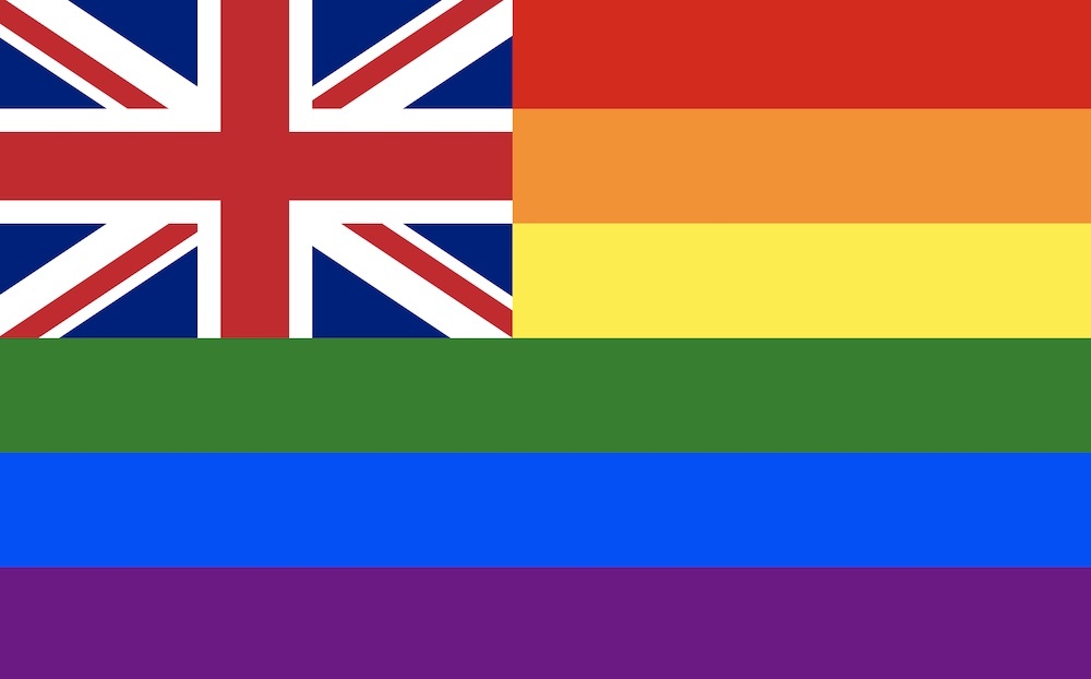 UK flag in rainbow