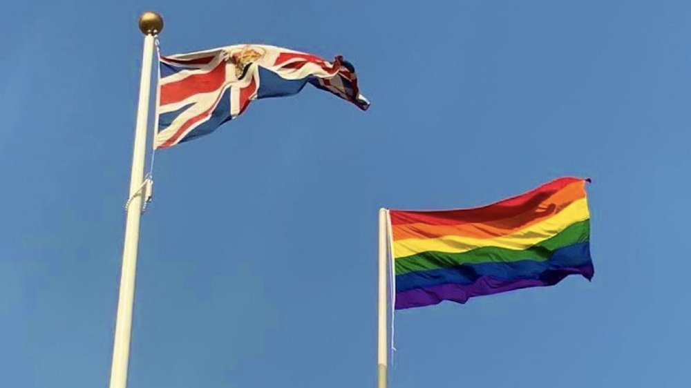 Rainbow flag flies over UK embassy in Indonesia