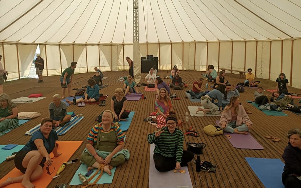 the Out & Wild yoga tent